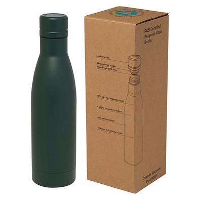 Vasa RCS-zertifizierte Kupfer-Vakuum Isolierflasche aus recyceltem Edelstahl, 500 ml, Green flash