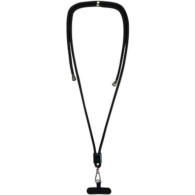 Vega verstellbares, recyceltes Smartphone Lanyard, schwarz