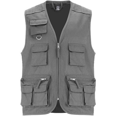 Venera Arbeitsweste mit V-Ausschnitt und mehreren Taschen, 200 g/m2, blei, L