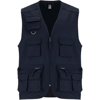 Venera Arbeitsweste mit V-Ausschnitt und mehreren Taschen, 200 g/m2, marineblau, M