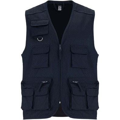 Venera Arbeitsweste mit V-Ausschnitt und mehreren Taschen, 200 g/m2, marineblau, XL