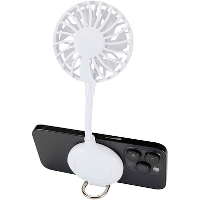 Ventio Magnetischer, tragbarer Ventilator aus recyceltem Kunststoff, weiss