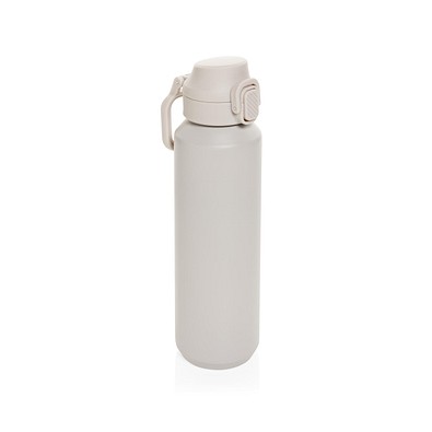 Via RCS Re-Steel Sportflasche mit Verschluss, 600ml, beige
