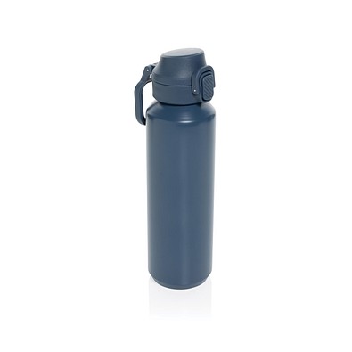 Via RCS Re-Steel Sportflasche mit Verschluss, 600ml, navy blau