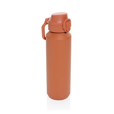 Via RCS Re-Steel Sportflasche mit Verschluss, 600ml, orange