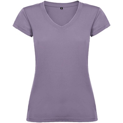 Victoria T-Shirt mit V-Ausschnitt für Damen, flieder, 2XL