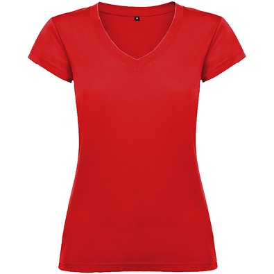 Victoria T-Shirt mit V-Ausschnitt für Damen, rot, 3XL