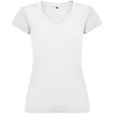 Victoria T-Shirt mit V-Ausschnitt für Damen, weiss, 2XL