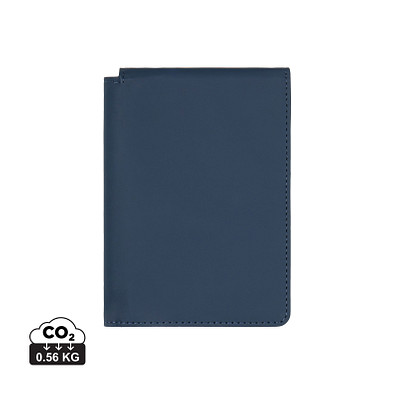 VINGA Baltimore RCS recycelte Polyester-RFID-Reisepasshülle, navy blau