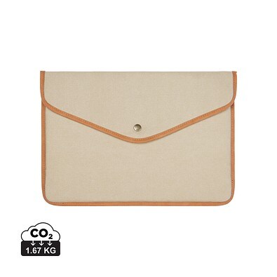 VINGA Bosler 14 Zoll Laptop-Tasche aus GRS recyceltem Canvas, greige