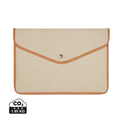 VINGA Bosler 16 Zoll Laptop-Tasche aus GRS recyceltem Canvas, greige