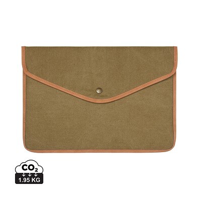 VINGA Bosler 16 Zoll Laptop-Tasche aus GRS recyceltem Canvas, grün