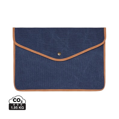 VINGA Bosler 16 Zoll Laptop-Tasche aus GRS recyceltem Canvas, navy blau