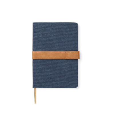 VINGA Bosler Notizbuch aus RCS recyceltem Canvas, navy blau