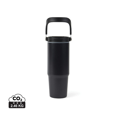 VINGA Eos Trek 880ml Flasche aus RCS rec. Stainless-Steel, schwarz, schwarz