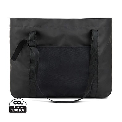 VINGA Livorno Maxi-Tasche aus GRS recyceltem Polyester, schwarz