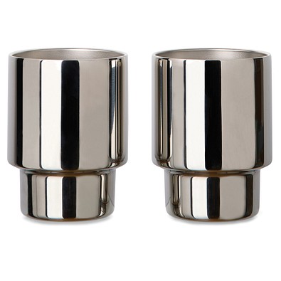 VINGA Nagano RCS recycelte Edelstahlbecher, 2er-Set, reflektierend