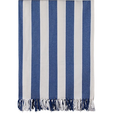 VINGA Ornos GRS Hammam-Familien-Tuch, blau, weiß