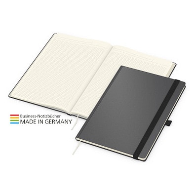 Geiger-Notes Vision-Book Creme Bestseller Notizbuch A4, anthrazit inkl. Kupfeprägung