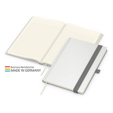 Geiger-Notes Vision-Book Creme Bestseller Notizbuch A5, weiß inkl. Kupferprägung