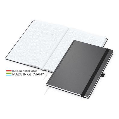 Geiger-Notes Vision-Book White Bestseller Notizbuch A4, anthrazit inkl. Kupfeprägung