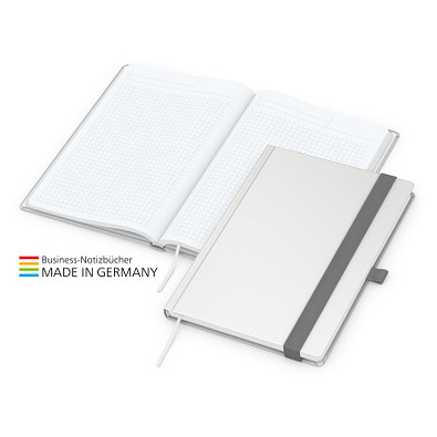 Geiger-Notes Vision-Book White Bestseller Notizbuch A5, weiß inkl. Kupfeprägung