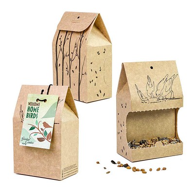 Vogelfutter To-Go, Weihnachten, Werbekarte, 2-seit. Druck