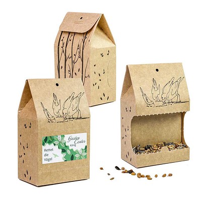 Vogelfutter To-Go, Werbeaufkleber, 1-seit. Druck