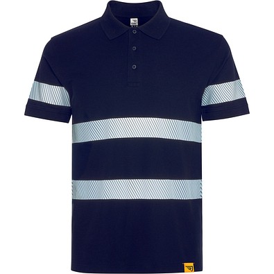 Warnschutz-Industriepolo mit Reflexstreifen, S, NAVY