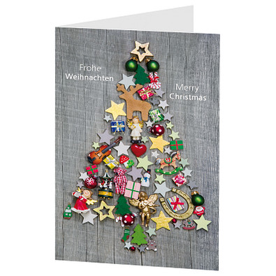 Grußkarte Weihnachten, Motiv Weihnachtsplätzchen, ohne Innendruck