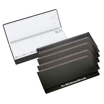 Werbe-Set: 100 Querkalender Ideal 2022, schwarz, inkl. Druck Werbe-Set: 100 Querkalender Ideal 2022, schwarz, inkl. Druck