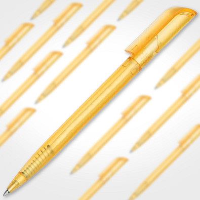 Werbe-Set: 500 Drehkugelschreiber Promo Frozen, inkl. Druck, gelb-gefrostet