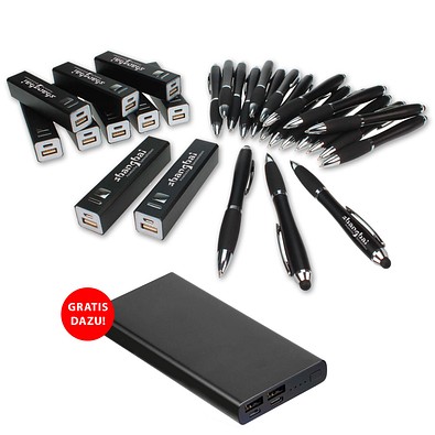 Werbe-Sparset Energy, 211-tlg, inkl. Druck, schwarz