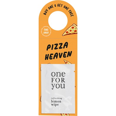 Werbeanhänger, Erfrischungstuch, inkl. Druck