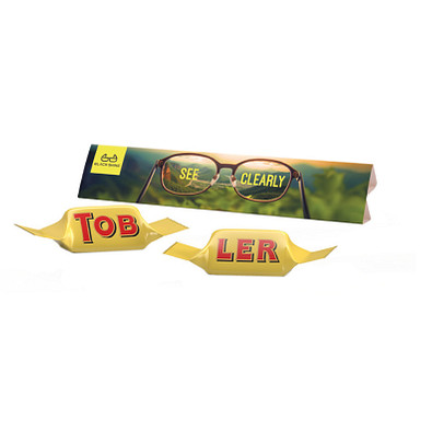 Werbedreieck Long, 2 Toblerone Tiny Mini Riegel, inkl. Druck