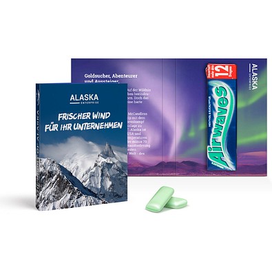 Werbekarte mit Wrigley's Airwaves, 18 g, Airwaves, inkl. Druck