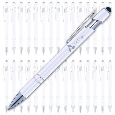 Werbe-Sparset LANCE® Touch-Kugelschreiber Wangerooge, blaue Mine, 90-tlg., inkl. Druck, weiß