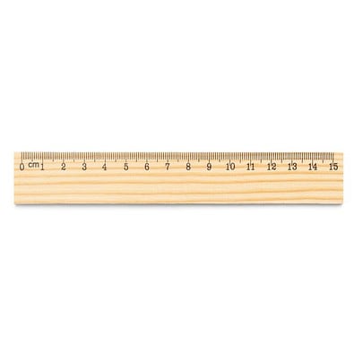 WESLEY 15. Lineal aus Kiefernholz mit 15 cm Skala, Naturhell