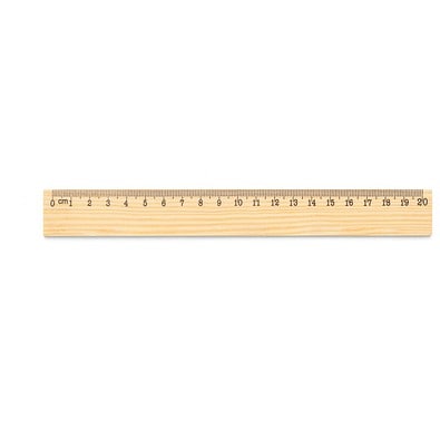WESLEY 20. Lineal aus Kiefernholz mit 20 cm Skala, Naturhell