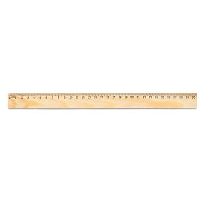 WESLEY 30. Lineal aus Kiefernholz mit 30 cm Skala, Naturhell