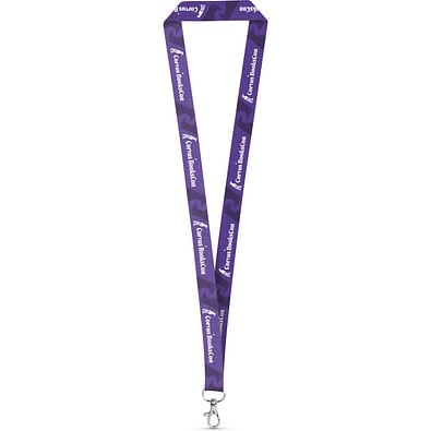 WINDSOR. SET Lanyard SUBLIMATION Long II (20 mm) aus recyceltem Polyester (100% rPET) mit 20 mm Schnappkarabiner, Weiß