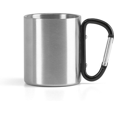 WINGS. Edelstahlbecher 230 ml, Schwarz