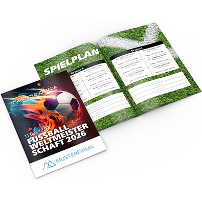 Geiger-Notes WM-Miniplaner, Motiv Feuerball, inkl. Druck