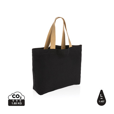 XD COLLECTION Impact Aware™ 240g/m² große Tasche aus rCanvas, ungefärbt, schwarz