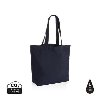 XD COLLECTION Impact Aware™ 240g/m² rcCanvas Shopper + Tasche, ungefärbt, navy blau
