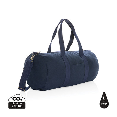 XD COLLECTION Impact Aware™ 285g/m² ungefärbter rCanvas-Seesack, navy blau