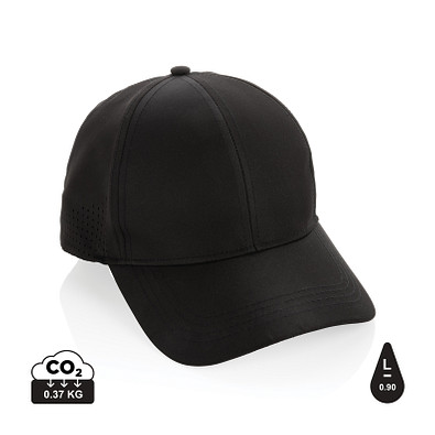 XD COLLECTION Impact AWARE™ rPET 6-Panel-Sportkappe, schwarz