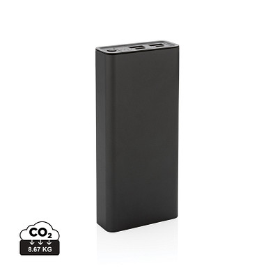 XD XCLUSIVE Terra 20.000mAh 20W Powerbank aus RCS recyceltem Aluminium, grau