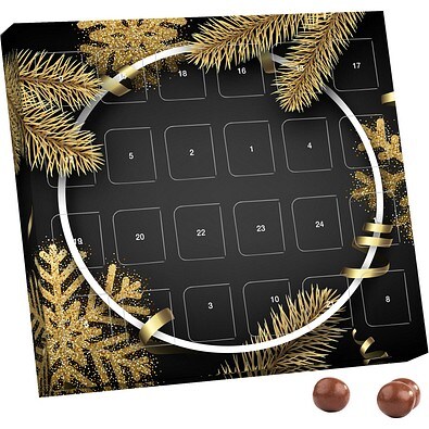 XS Adventskalender, Brandt Knusperkugeln Vollmilch, Edle Weihnacht