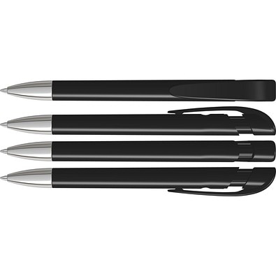 uma® Kugelschreiber YES SI inkl. Metallspitze, schwarz